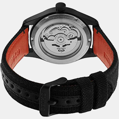 5 Sports Men Automatic Black Dial Analog Nylon Watch SRPH33K1