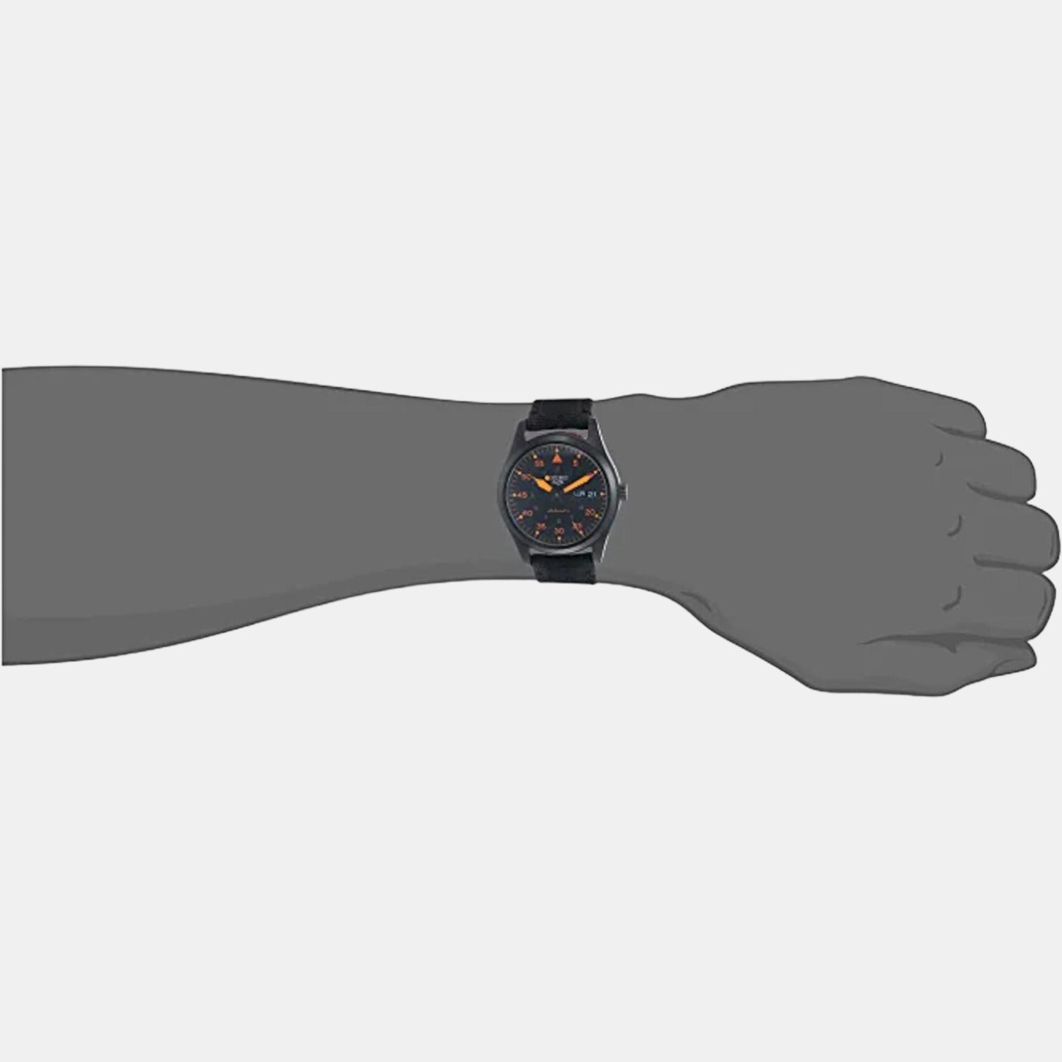 5 Sports Men Automatic Black Dial Analog Nylon Watch SRPH33K1