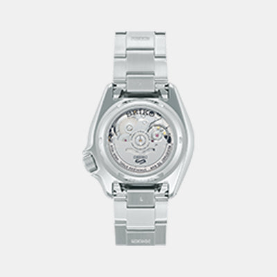 5 Sports Men Automatic Silver Dial Analog Stainless Steel Watch SRPK09K1
