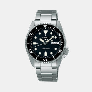 5 Sports Men Automatic Black Dial Analog Stainless Steel Watch SRPK29K1