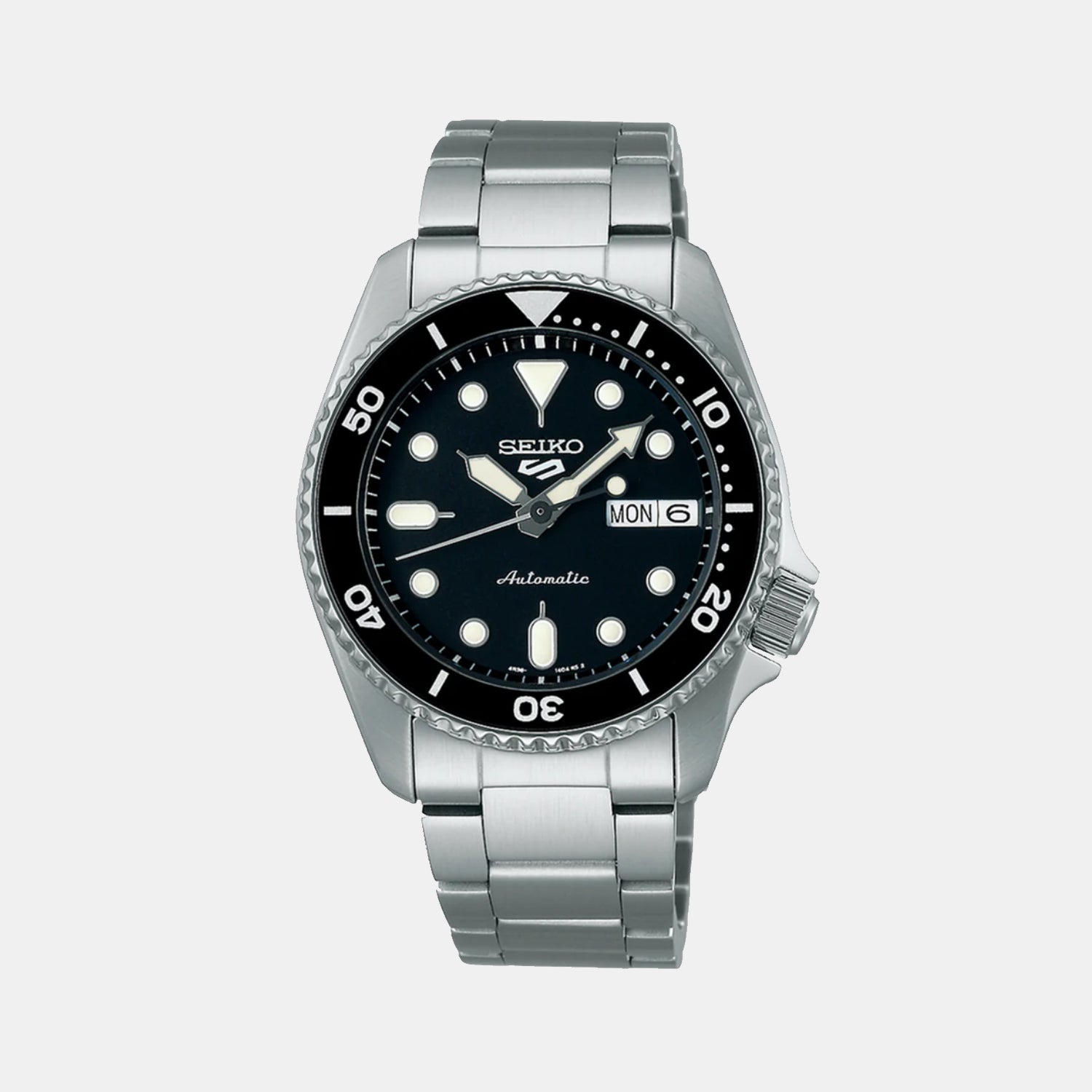 5 Sports Men Automatic Black Dial Analog Stainless Steel Watch SRPK29K1