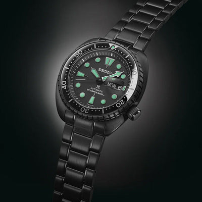 Seiko Prospex Black Series Night Vision Turtle Diver’s Black Dial 45mm Men SRPK43K1