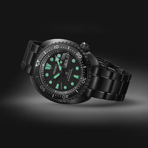 Seiko Prospex Black Series Night Vision Turtle Diver’s Black Dial 45mm Men SRPK43K1