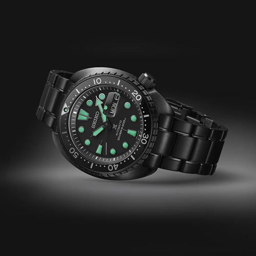 Seiko Prospex Black Series Night Vision Turtle Diver’s Black Dial 45mm Men SRPK43K1