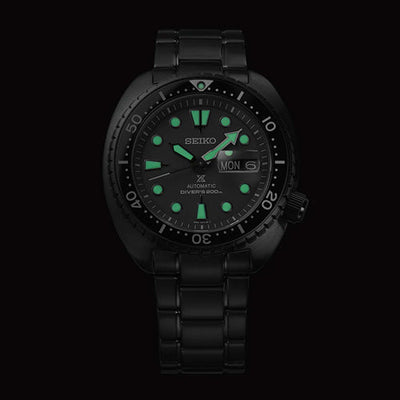 Seiko Prospex Black Series Night Vision Turtle Diver’s Black Dial 45mm Men SRPK43K1