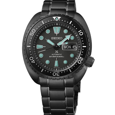 Seiko Prospex Black Series Night Vision Turtle Diver’s Black Dial 45mm Men SRPK43K1