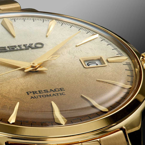 Seiko Presage Cocktail Time Yellow Gold Gradient Yellow Gold Dial 40.5mm Men SRPK46J1