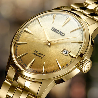 Seiko Presage Cocktail Time Yellow Gold Gradient Yellow Gold Dial 40.5mm Men SRPK46J1