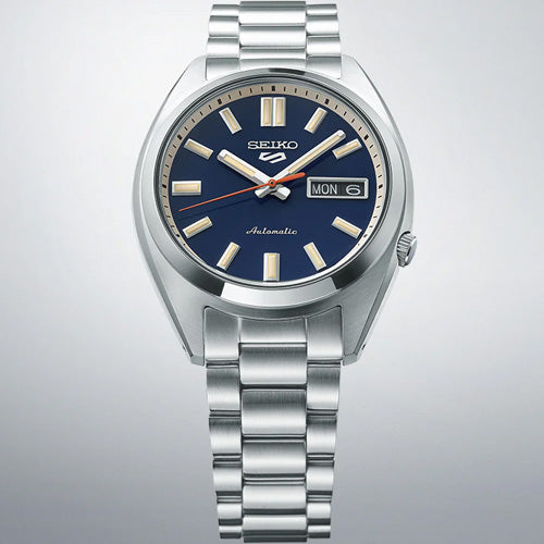 Seiko 5 Sports SNXS Rinse Blue Classic Sports Day Date Blue Dial 37.4mm Men SRPK87K1