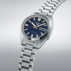 Seiko 5 Sports SNXS Rinse Blue Classic Sports Day Date Blue Dial 37.4mm Men SRPK87K1