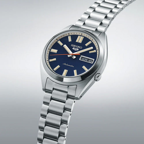 Seiko 5 Sports SNXS Rinse Blue Classic Sports Day Date Blue Dial 37.4mm Men SRPK87K1