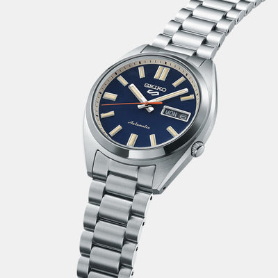 5 Sports Men Automatic Blue Dial Analog Stainless Steel Watch SRPK87K1