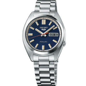 Seiko 5 Sports SNXS Rinse Blue Classic Sports Day Date Blue Dial 37.4mm Men SRPK87K1
