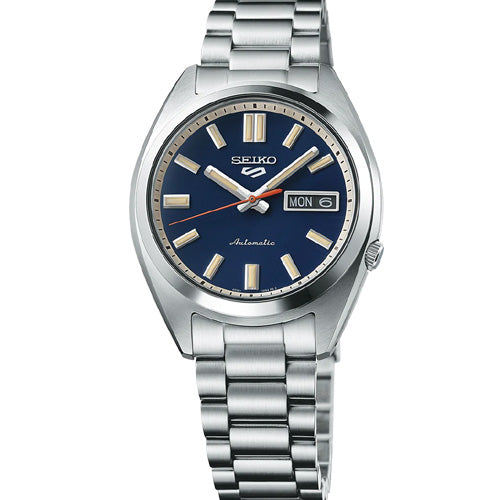 Seiko 5 Sports SNXS Rinse Blue Classic Sports Day Date Blue Dial 37.4mm Men SRPK87K1