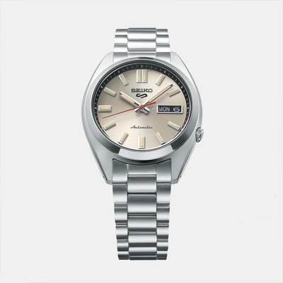5 Sports Men Automatic Beige Dial Analog Stainless Steel Watch SRPK91K1
