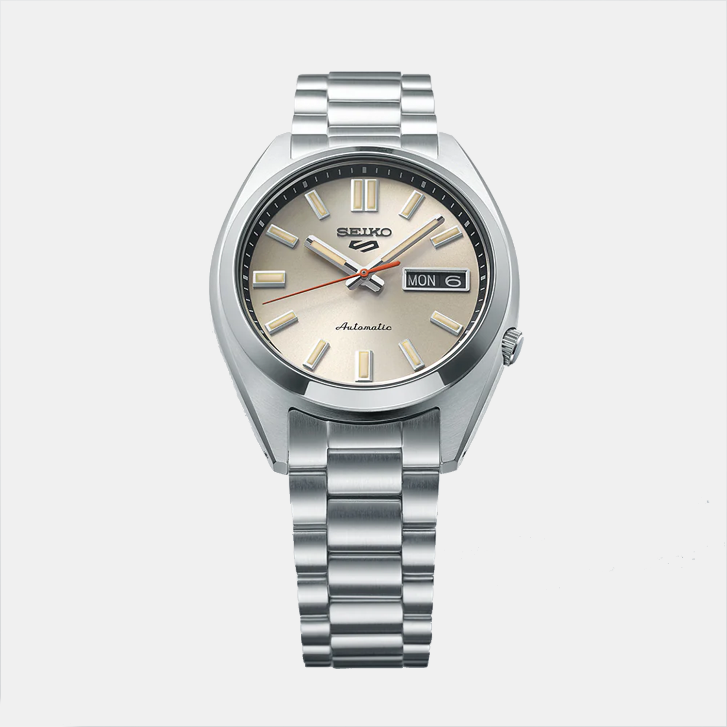 5 Sports Men Automatic Beige Dial Analog Stainless Steel Watch SRPK91K1