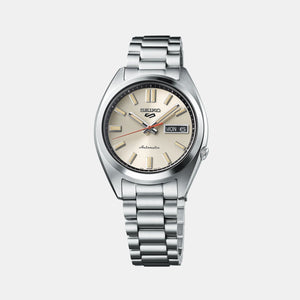 5 Sports Men Automatic Beige Dial Analog Stainless Steel Watch SRPK91K1