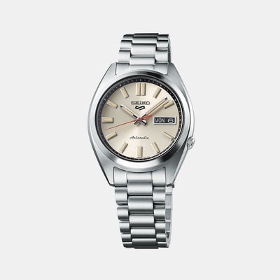 5 Sports Men Automatic Beige Dial Analog Stainless Steel Watch SRPK91K1