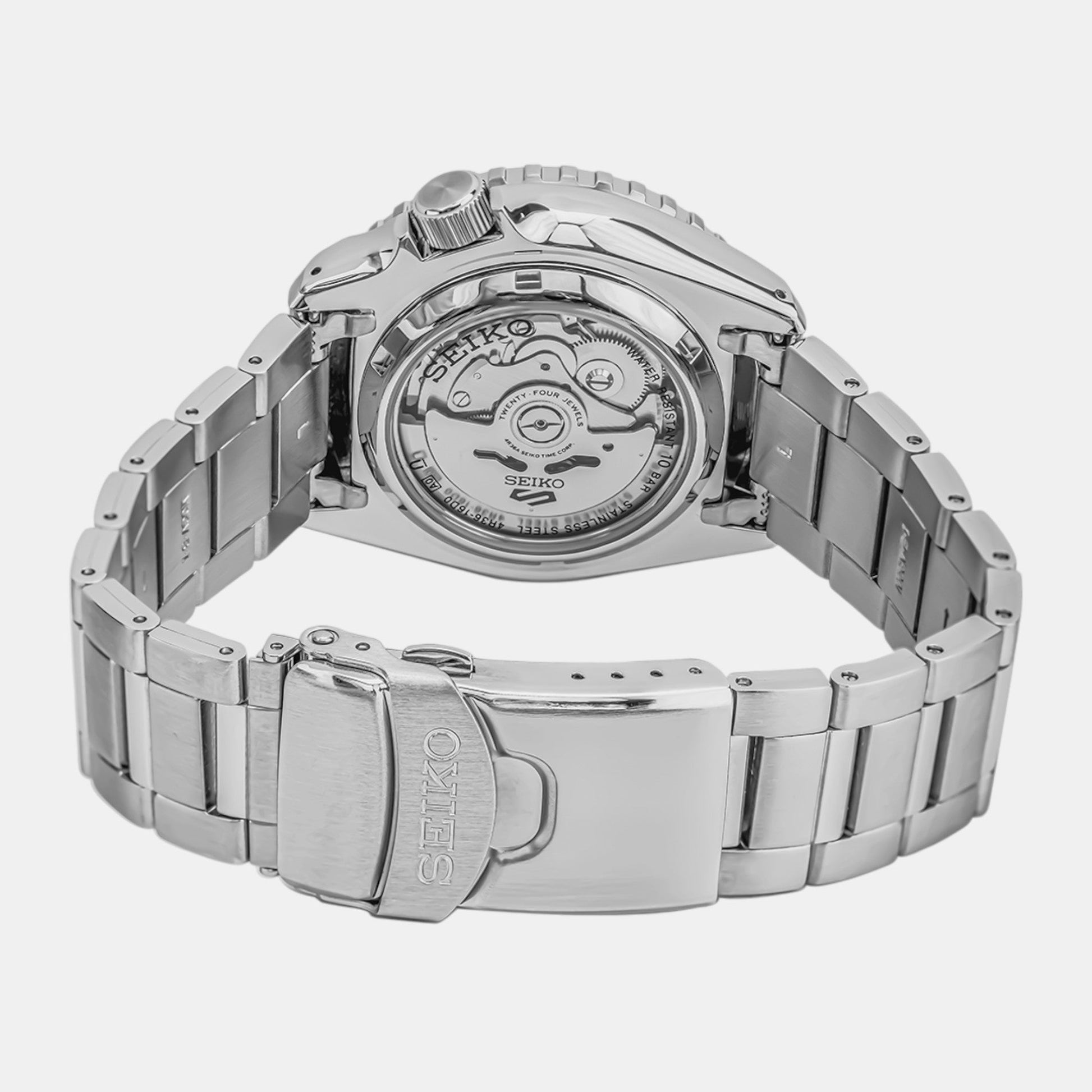 5 Sports Men Automatic Black Dial Analog Stainless Steel Watch SRPK99K1