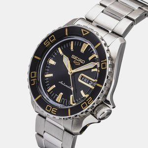 5 Sports Men Automatic Black Dial Analog Stainless Steel Watch SRPK99K1