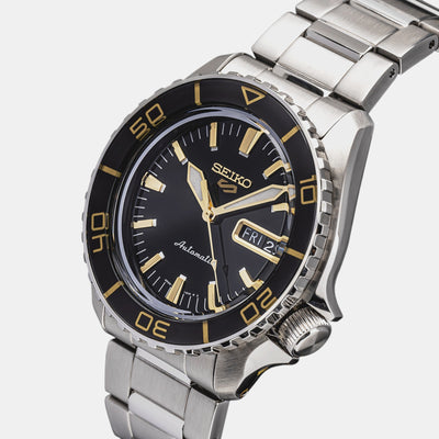 5 Sports Men Automatic Black Dial Analog Stainless Steel Watch SRPK99K1