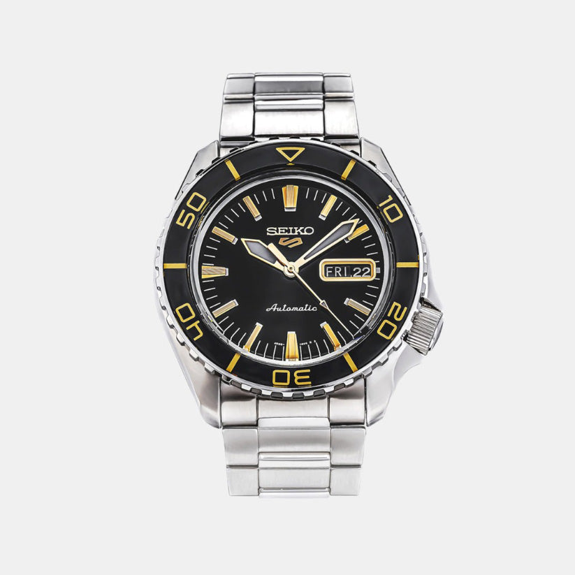5 Sports Men Automatic Black Dial Analog Stainless Steel Watch SRPK99K1