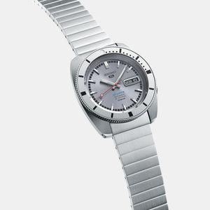 5 Sports Men Automatic Grey Dial Analog Stainless Steel Watch SRPL03K1