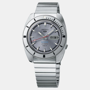 5 Sports Men Automatic Grey Dial Analog Stainless Steel Watch SRPL03K1