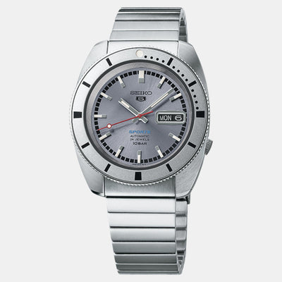 5 Sports Men Automatic Grey Dial Analog Stainless Steel Watch SRPL03K1