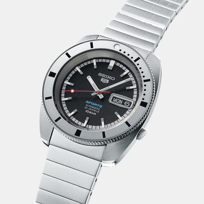 5 Sports Pepper Black 1968 Recreation Limited Edition Men Automatic Black Dial Analog Stainless Steel Watch SRPL05K1