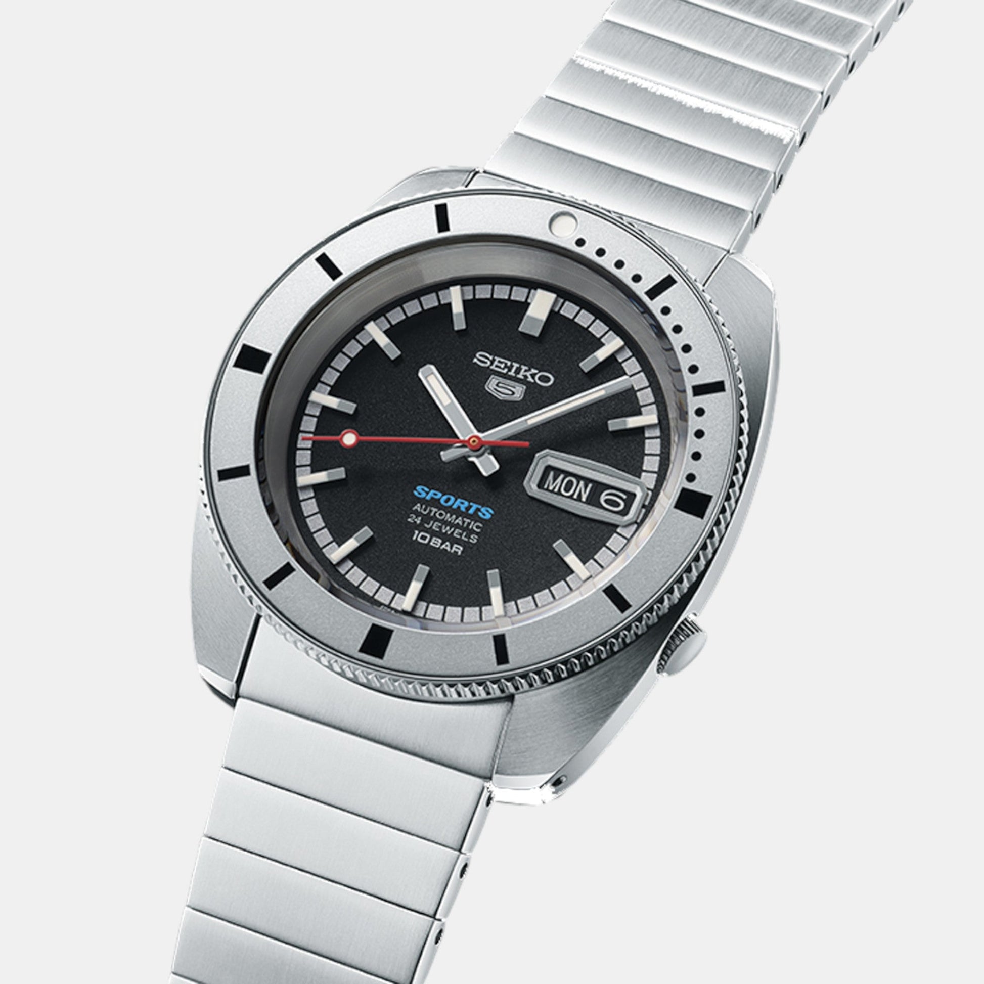 5 Sports Pepper Black 1968 Recreation Limited Edition Men Automatic Black Dial Analog Stainless Steel Watch SRPL05K1