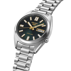 Seiko 5 Sports SNXS Vintage Gold Collection Green Dial Men 37.4mm SRPL57K1