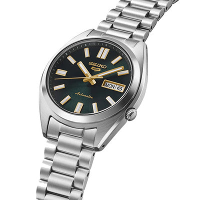 Seiko 5 Sports SNXS Vintage Gold Collection Green Dial Men 37.4mm SRPL57K1
