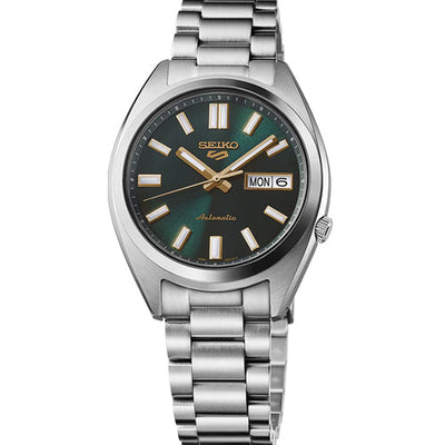 Seiko 5 Sports SNXS Vintage Gold Collection Green Dial Men 37.4mm SRPL57K1
