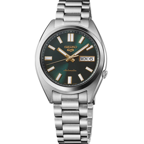 Seiko 5 Sports SNXS Vintage Gold Collection Green Dial Men 37.4mm SRPL57K1