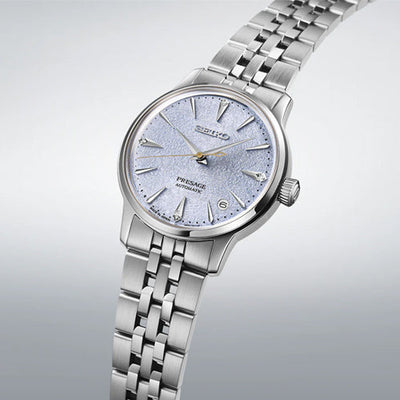 Seiko Presage ‘Frozen Skydiving’ Diamond Cocktail Time Blue Dial Women 34mm SRPL61J1