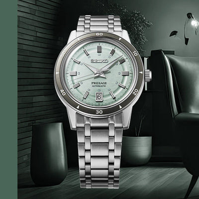 Seiko Presage Style 60's in Ice Green Dial Women 39.5mm SRPL71J1