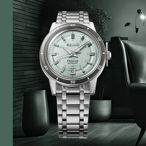 Seiko Presage Style 60's in Ice Green Dial Women 39.5mm SRPL71J1