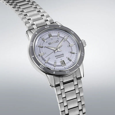 Seiko Presage Style 60's in Silvery Violet Dial Men 39.5mm SRPL73J1