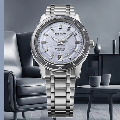 Seiko Presage Style 60's in Silvery Violet Dial Men 39.5mm SRPL73J1