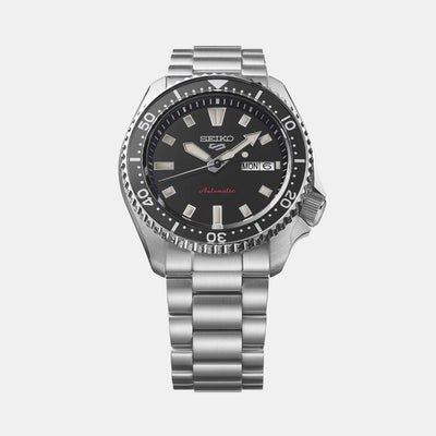 5 Sports Men Automatic Black Dial Analog Stainless Steel Watch SRPL85K1