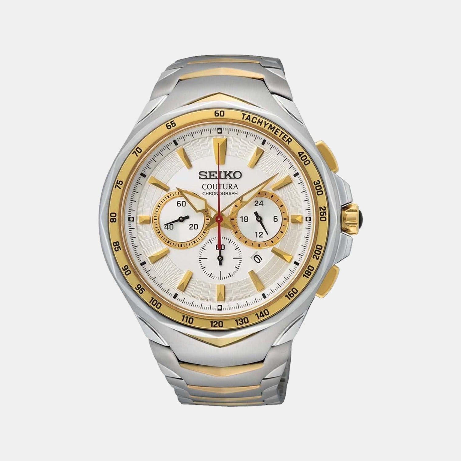 Coutura Men Quartz White Dial Chronograph Stainless Steel Watch SRWZ24P9