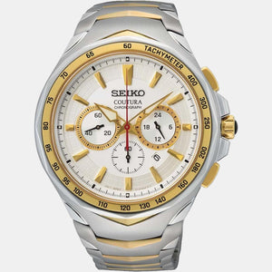 Coutura Men Quartz White Dial Chronograph Stainless Steel Watch SRWZ24P9