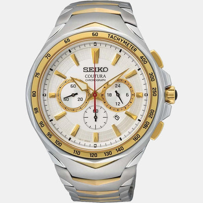 Coutura Men Quartz White Dial Chronograph Stainless Steel Watch SRWZ24P9