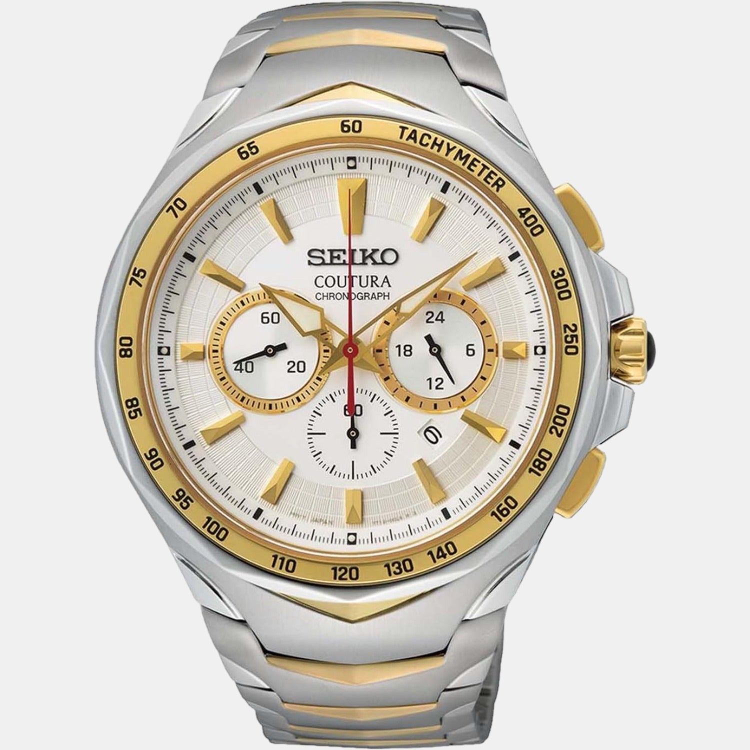 Coutura Men Quartz White Dial Chronograph Stainless Steel Watch SRWZ24P9