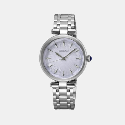 Dress Women Quartz White Dial Analog Stainless Steel Watch SRZ553P1