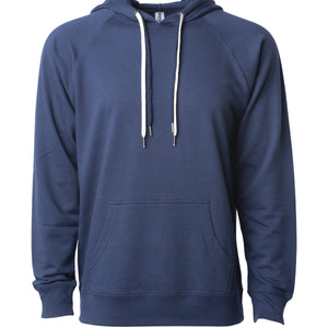 Unisex Lightweight Loopback Terry Hooded Pullover