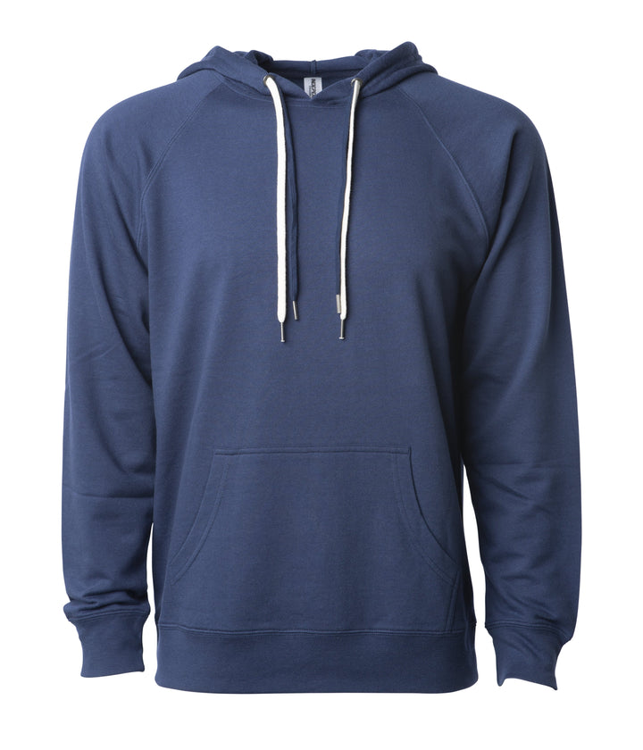 Unisex Lightweight Loopback Terry Hooded Pullover