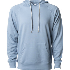 Unisex Lightweight Loopback Terry Hooded Pullover