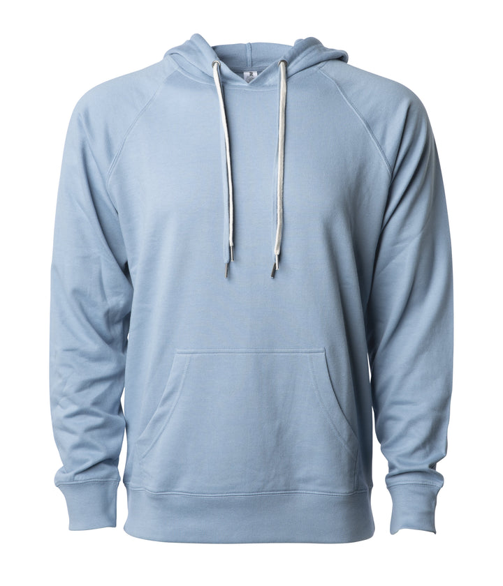 Unisex Lightweight Loopback Terry Hooded Pullover